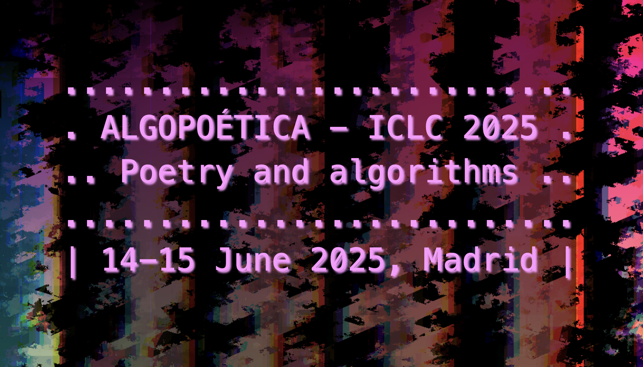Ankündigungsflyer Algopoética Madrid 2025
